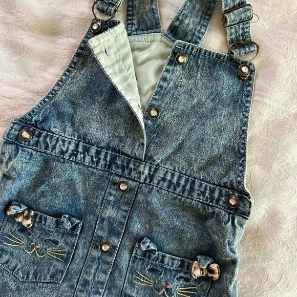 Jumper Girls Denim Kitty Cat Leopard Size 4T - Picture 5 of 6